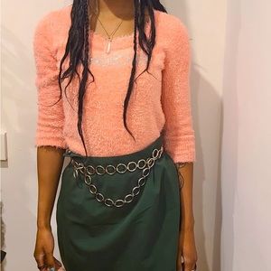 Fuzzy Y2K bebe sweater